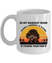 Cute Poodle Dog Pet Lover Coffee Mug Ceramic Dogs Paw Quote Vintage Mugs Gift - £13.41 GBP+