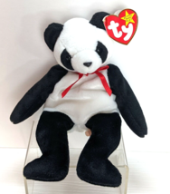 TY Beanie Babies FORTUNE Soft Plush Black & White Panda Bear. 1997 vtg - £3.94 GBP