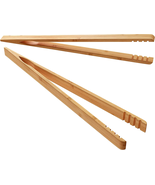 2 Pieces Bamboo Toast Tongs, 10.2 Inches Long Wood Toaster Tongs with An... - $14.97 CAD