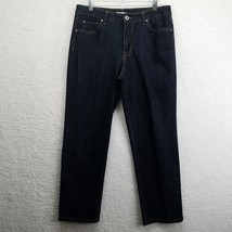 Bandolino Womens Skinny Cropped Jeans Size 12 Dark Wash Denim Stretch Mid Rise - £11.66 GBP