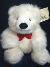 Russ Igloo Polar Bear White Plush Stuffed Animal NEW* w/ TAG &amp; Red Bow T... - £23.97 GBP