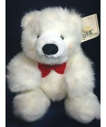 Russ Igloo Polar Bear White Plush Stuffed Animal NEW* w/ TAG &amp; Red Bow T... - £23.53 GBP