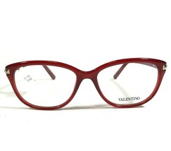 Valentino V2652 613 Eyeglasses Frames Red Gold Studded Square Full Rim 52-15-135 - $102.64