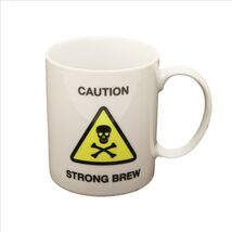 Caution Strong Brew Skull Cross Bones Coffee Mug Cup 8-10 ounces - $178.39 MXN