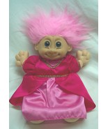 VINTAGE Russ PRINCESS TROLL W/ PINK HAIR AND DRESS 13&quot; Plush STUFFED DOL... - €29,65 EUR