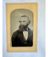Antique CDV Tintype Photo 1860s Bearded Gentleman Man in Victorian Era D... - £16.35 GBP