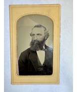 Antique CDV Tintype Photo 1860s Bearded Gentleman Man in Victorian Era D... - $20.89