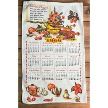 Vintage Calendar Tea Towel 1966 Kitchen Fall Prayer Decor 25&quot; Long - $19.97