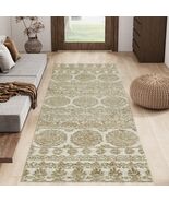 jinchan Boho Area Rug 4x6 Machine Loomed Vintage Floral Black White - €44,94 EUR