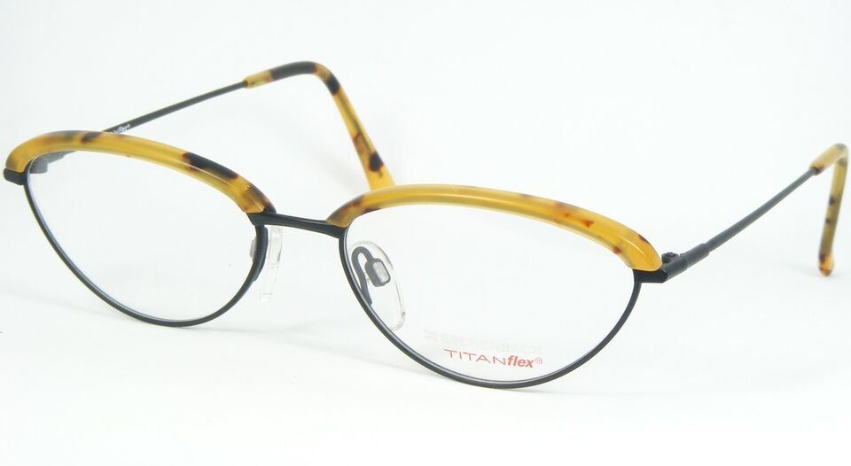 TITANflex by ESCHENBACH 3671 60 MATT BLACK /LIGHT TORTOISE EYEGLASSES 54... - $116.48