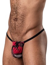 MALE POWER POSING STRAP G STRING THONG RED CAMO ONE SIZE CUMOUFLAGE - $280.33 MXN