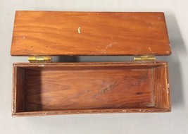 Vintage Wood Box Hinged Rectangular Storage Paint Spatter - £21.63 GBP