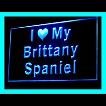 210105B I Love My Brittany Spaniel Loyalty Silhouette Embossed LED Light Sign - $21.99