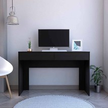 47&quot; Black Computer Desk with Two Drawers - $4,052.86 MXN