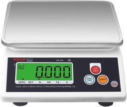 Visiontechshop Vk-2D Digital Kitchen Scale, Lb/Oz/Kg/G Switchable, Stainless - £43.95 GBP