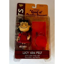 Peanuts Lucy Good Ol Charlie Brown 2002 with Client Stool Psychiatric Help Booth - £19.85 GBP
