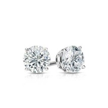 0.43 Cts EF VS Clarity 14K White Gold Earrings Lab Grown HPHT Diamond STUDS - €272,30 EUR