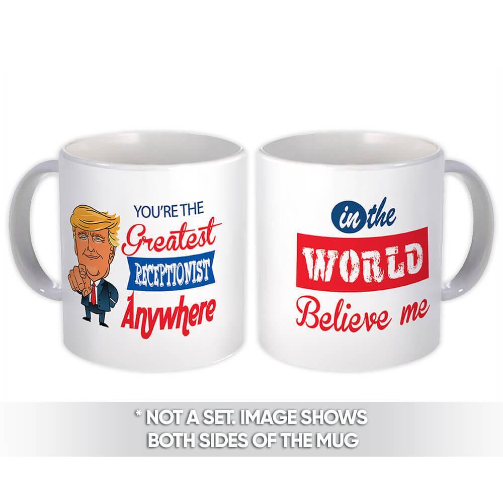 Gift for RECEPTIONIST Fun Trump : Gift Mug Greatest Humor Coworker Office Item image 3