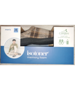 Isotoner Men&#39;s Memory Foam eco Comfort Slippers Large 9.5-10.5 Brown Pla... - $30.02 CAD