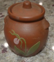 Small Vintage Pigeon Forge Pottery Pot with Lid, Hand Made, Floral - £51.97 GBP