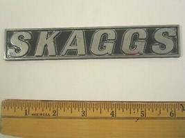 DEALER Metal Car Emblem SKAGGS [Y64E2] - $17.28