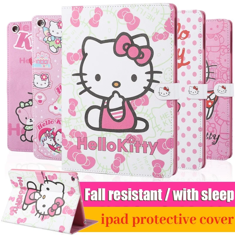 Sanrio Anime Hello Kitty Ipad10.2-inch Protective Case I Pad3456 New 9.7-inch - £18.00 GBP