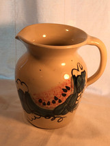 Ellis Prod. Pottery Picher 7.5 Inch Tall Mint Hand Painted Marshall Texas - $24.99