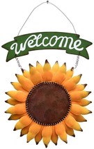 Metal Sunflower Welcome Sign Hanging Sunflower Wall Decor Spring Sunflower Decor - £9.76 GBP - £16.47 GBP