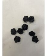 144 black satin rose flower 1/2” Appliqué Sew In / Glue On Craft Doll - $11.89 CAD
