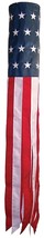American Us Flag Windsock Stars &amp; Stripes Usa Patriotic Decorations Embroidered - $22.99