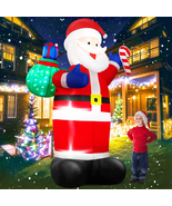 8FT Christmas Inflatable Santa Claus Outdoor Decorations,Blow up Santa C... - $83.45 CAD