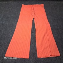 Bilabong Wide Leg Pants Lightweight Cotton Women Large Pink With Drawstr... - $21.59