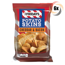6x Bags T.G.I. Fridays Cheddar & Bacon Flavored Potato Skins Chips | 4oz - $22.15