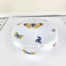 Limoges France Butterfly Flowers Trinket Dish 5.5&quot; - £30.14 GBP