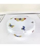 Limoges France Butterfly Flowers Trinket Dish 5.5&quot; - £30.29 GBP