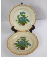 Set Of 2 Mikasa Garden Club Bells Of Blue Floral 8&quot; Salad/Bread Plates J... - $293.28 MXN