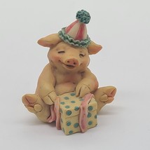 Pigsville 1993 Pig Figurine by Ganz Birthday Surprise Gift #1355 - $10.56