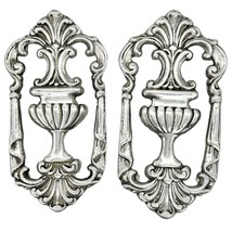Set of 2 Ornate Trivets 10.5 x 5 Silver Scrollwork - £11.06 GBP