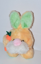 Vtg MTY Intl Round Baby Bunny rabbit w/ carrot pastel yellow green - £12.95 GBP