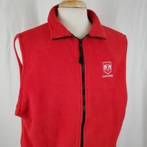 Dodge Ram Fleece Vest Sleeveless Jacket Adult Large Red Zip Up Embroider... - $19.99