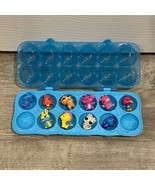 Hatchimals Mini Figures CollEGGtibles Lot of 10 with Plastic Egg Carrier - $9.04