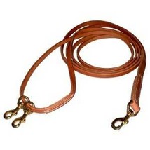 Horse Amish  Western Hermann Oak Leather Draw Rein Brass Snap 975H803 - £39.02 GBP