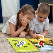 2 Pk. Jelly Reusable Sticker Books for Toddlers Gift Animals Themed Waterproof image 3