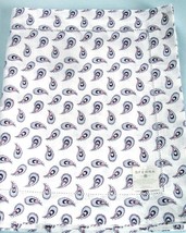 Sferra Cleo Linen Table Runner Crocus Purple Paisley Print on White 15x9... - $38.90