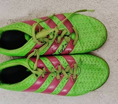 Adidas neon green and pink Football unisexSize 3 (UK) - £10.93 GBP