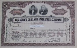 Lehigh Coal and Navigation Stock Certificate - 1952, Old Rare Scripophilly Bond - £70.32 GBP