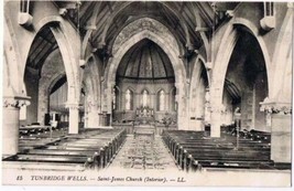 Tunbridge Wells England UK Postcard Saint James Church Interior - £2.32 GBP