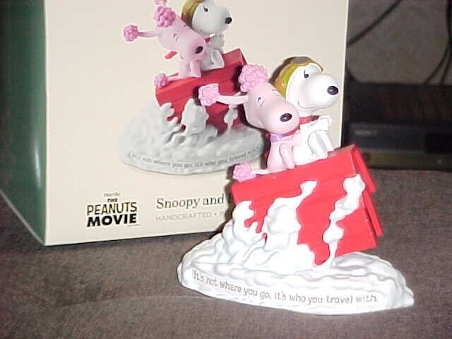 Hallmark Snoopy and Fifi Figurine Mint With Box From Peanuts Movie 2015 - $59.39