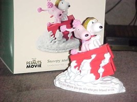 Hallmark Snoopy and Fifi Figurine Mint With Box From Peanuts Movie 2015 - £46.54 GBP