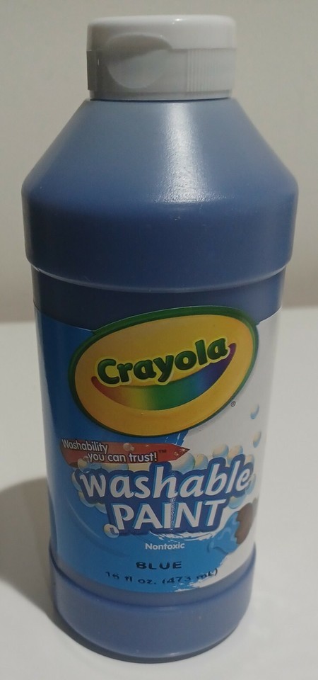 》 Crayola Huge Blue Washable Paint, 16 oz Squeeze Bottle CYO542016042 ️ - £7.45 GBP